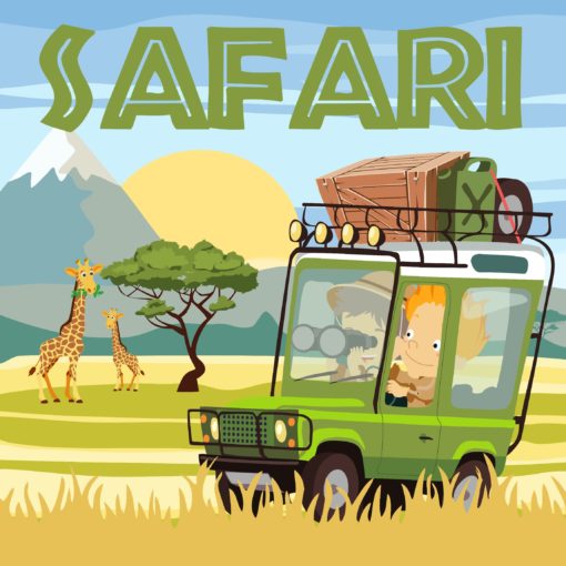 Nappe anniversaire safari