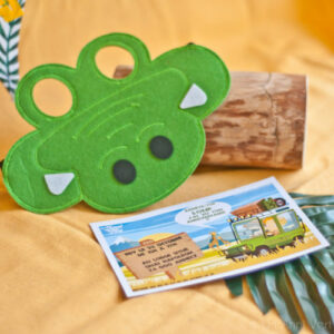 Invitation d'anniversaire personnalisée Safari