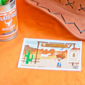 Invitation d'anniversaire personnalisée Western