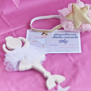 Invitation d'anniversaire personnalisée Ballerine