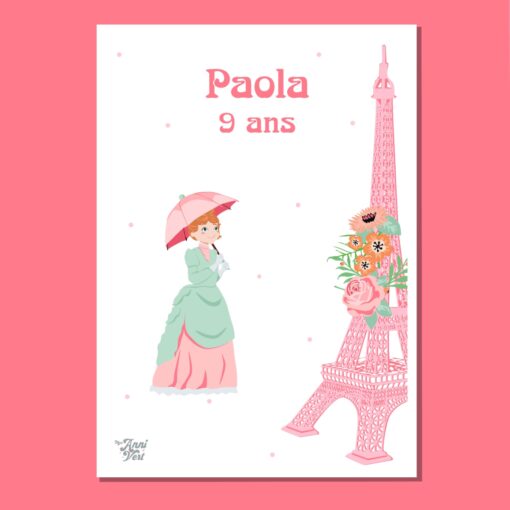 Affiche d'anniversaire personnalisée Paris