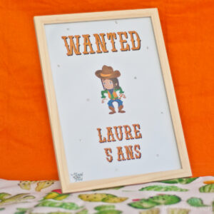 Affiche d'anniversaire personnalisée Western
