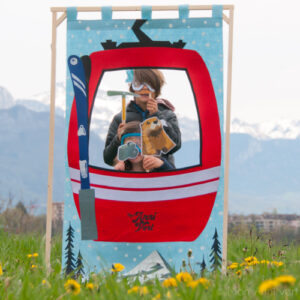 Photobooth montagne anniversaire enfant