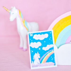 Invitation d'anniversaire personnalisée Licorne
