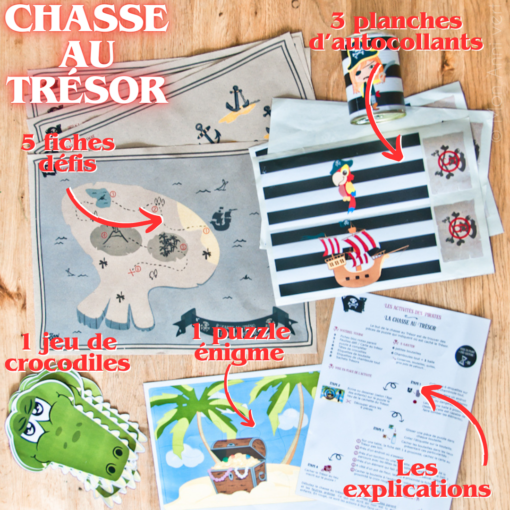 Chasse au Trésor Pirate en papier