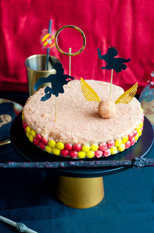 Gâteau d'anniversaire Harry Potter match de Quidditch vif d'or