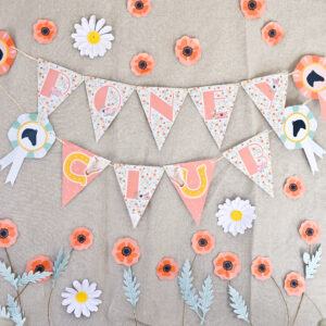 Fanions pour déco d'anniversaire club hippique