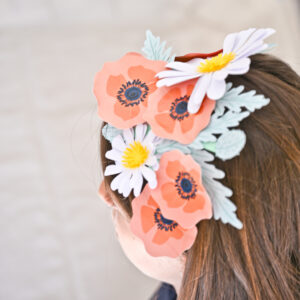 Couronne de fleurs en papier des champs