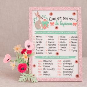 Jeu pour Pâques : Quel est ton nom de Lapin à télécharger gratuitement