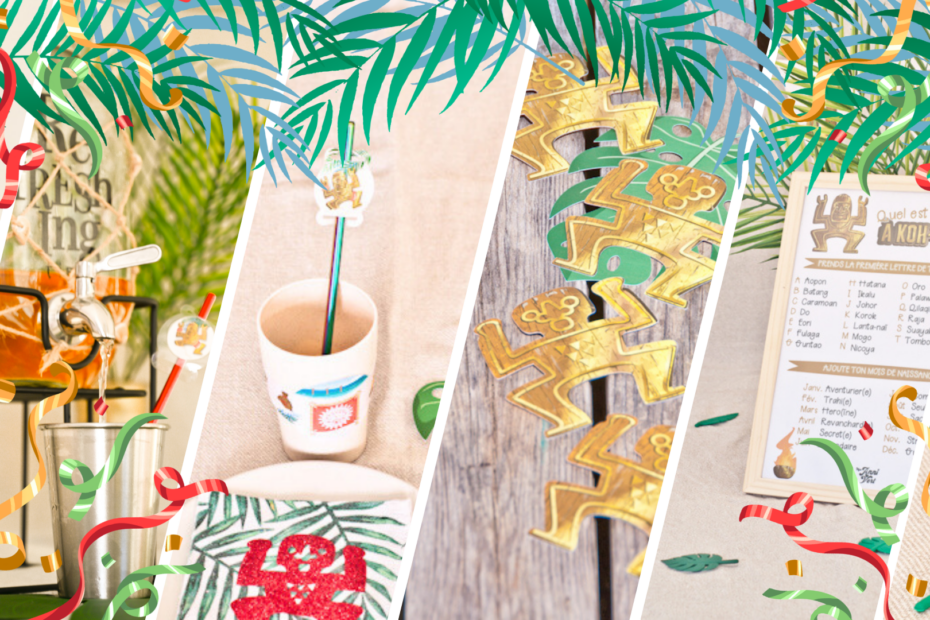 idées décos pour un anniversaire Koh Lanta : DIY, PDF gratuits, pas à pas