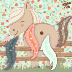 Idées de jeux d'anniversaire Poney club : l'accroche queue de cheval