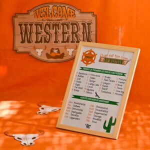 Déco Affiche jeu d'anniversaire Western PDF gratuit