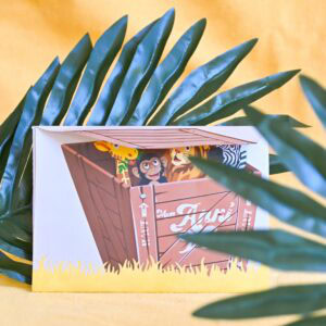 Enveloppe pour invitation d'anniversaire Safari gratuite PDF DIY